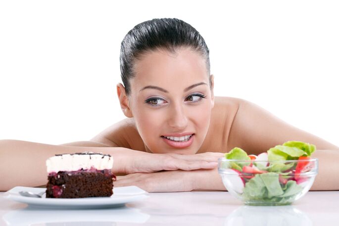 Diet cakes and salads